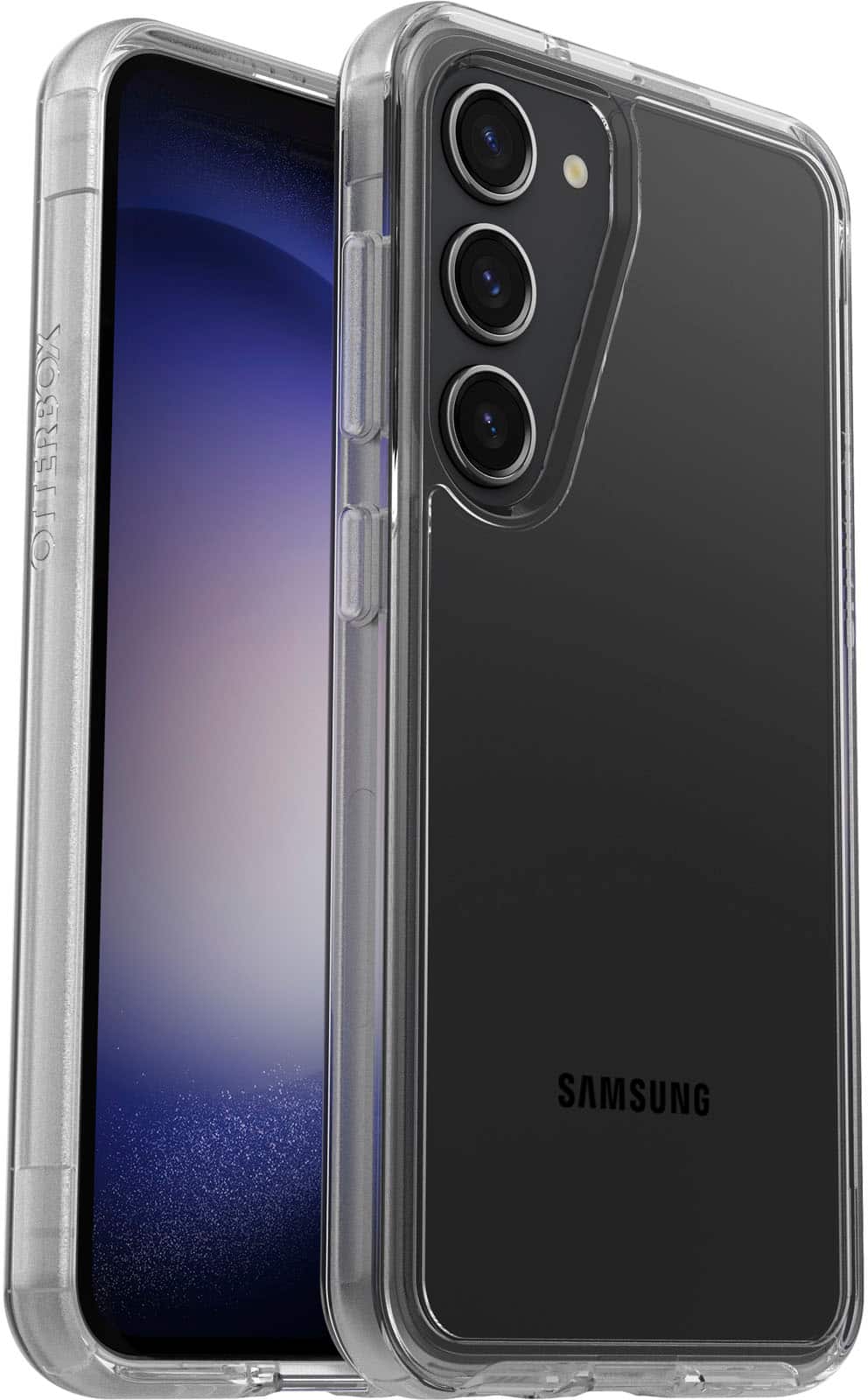 Left. OtterBox - Symmetry Series Soft Shell for Samsung Galaxy S23 - Clear.