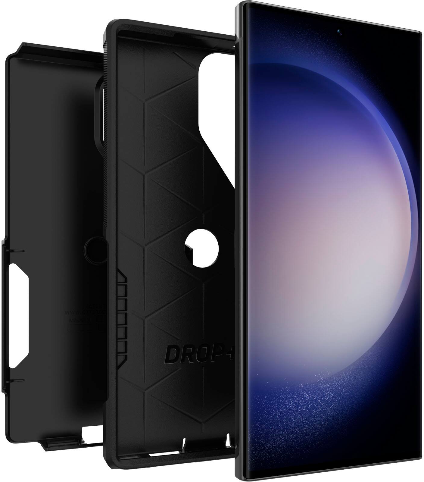 Angle. OtterBox - Commuter Series Hard Shell for Samsung Galaxy S23 Ultra - Black.