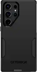 Front. OtterBox - Commuter Series Hard Shell for Samsung Galaxy S23 Ultra - Black.