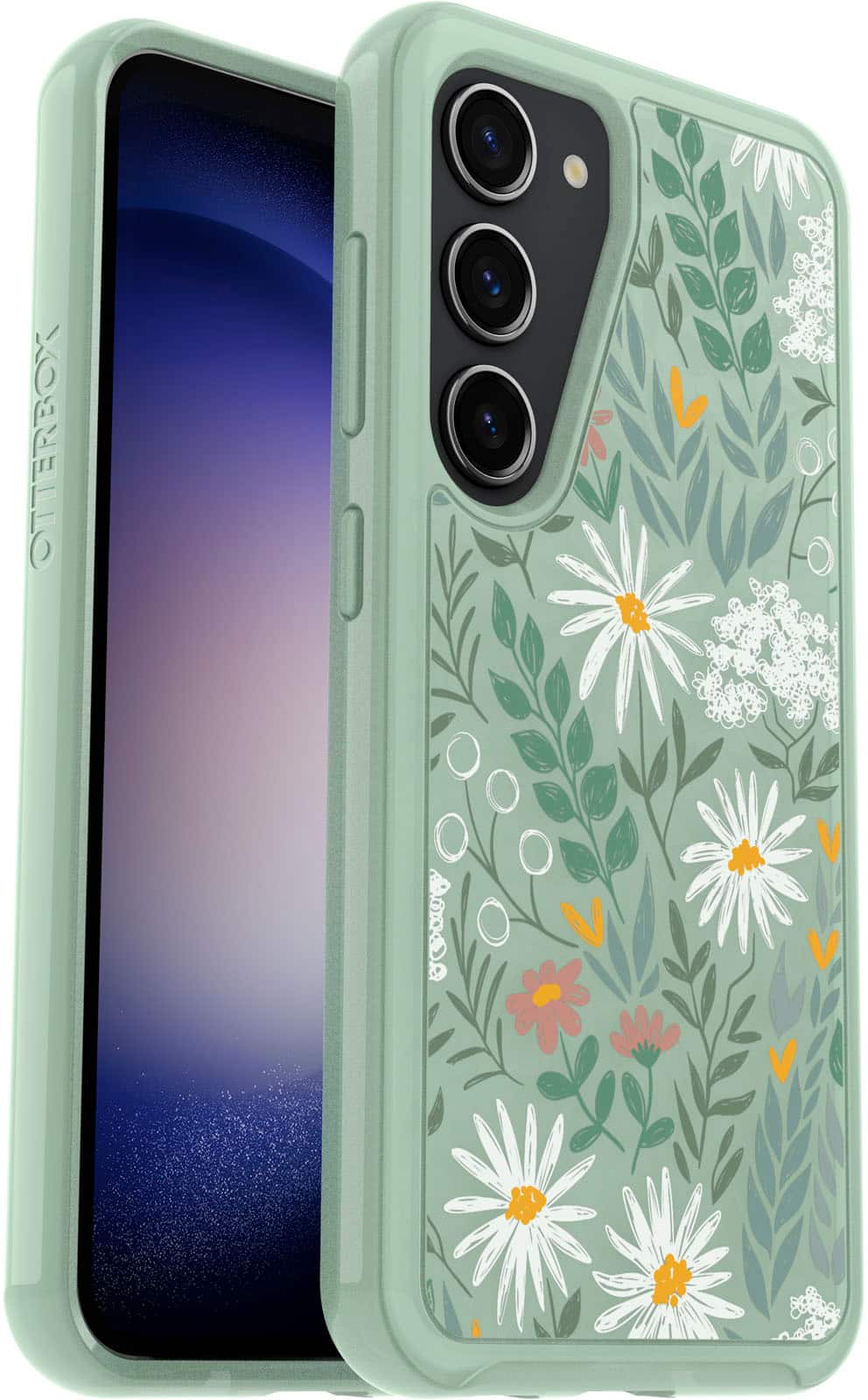 Left. OtterBox - Symmetry Series Soft Shell for Samsung Galaxy S23 - Sage Advice.