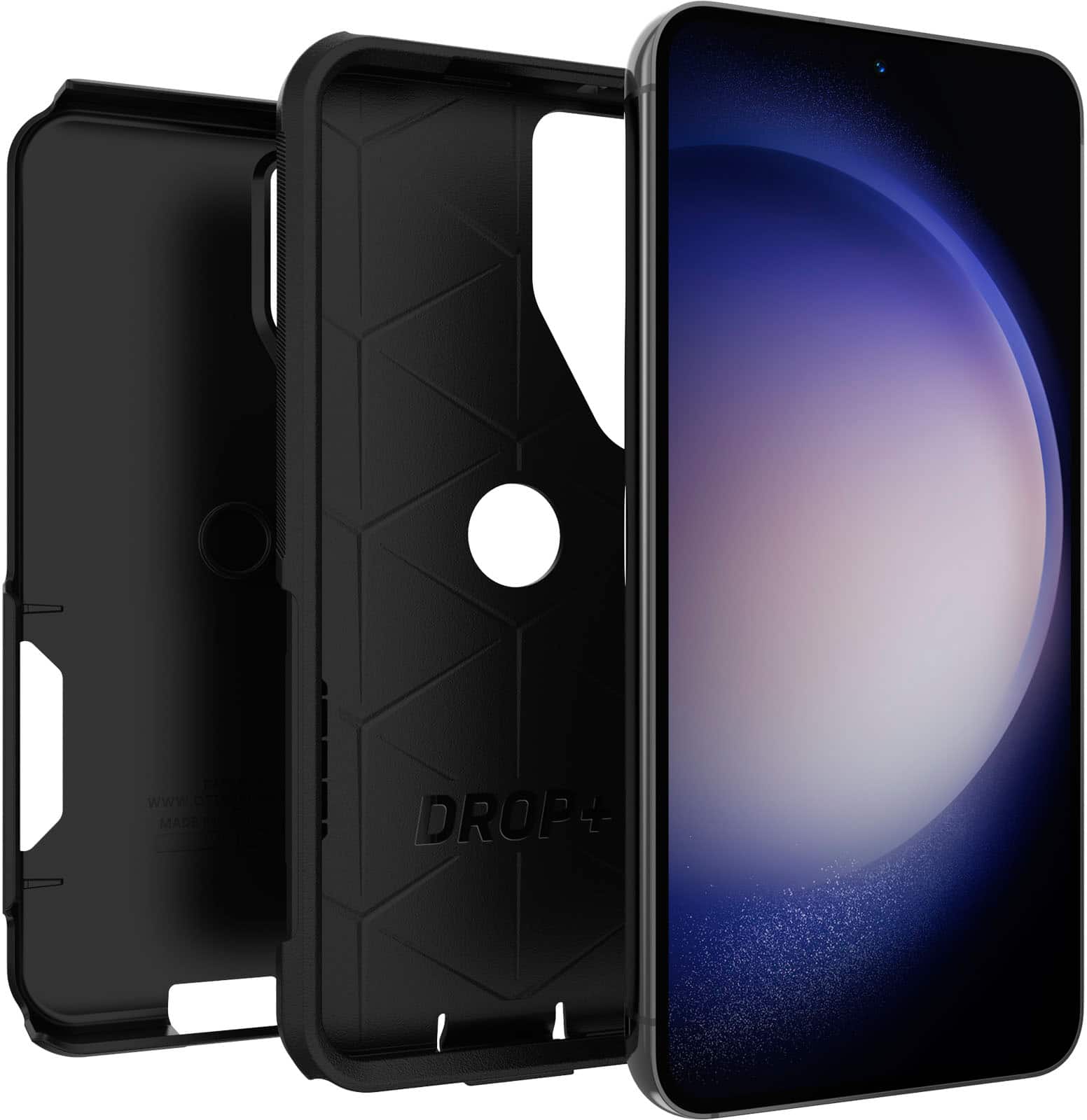 Angle. OtterBox - Commuter Series Hard Shell for Samsung Galaxy S23 - Black.