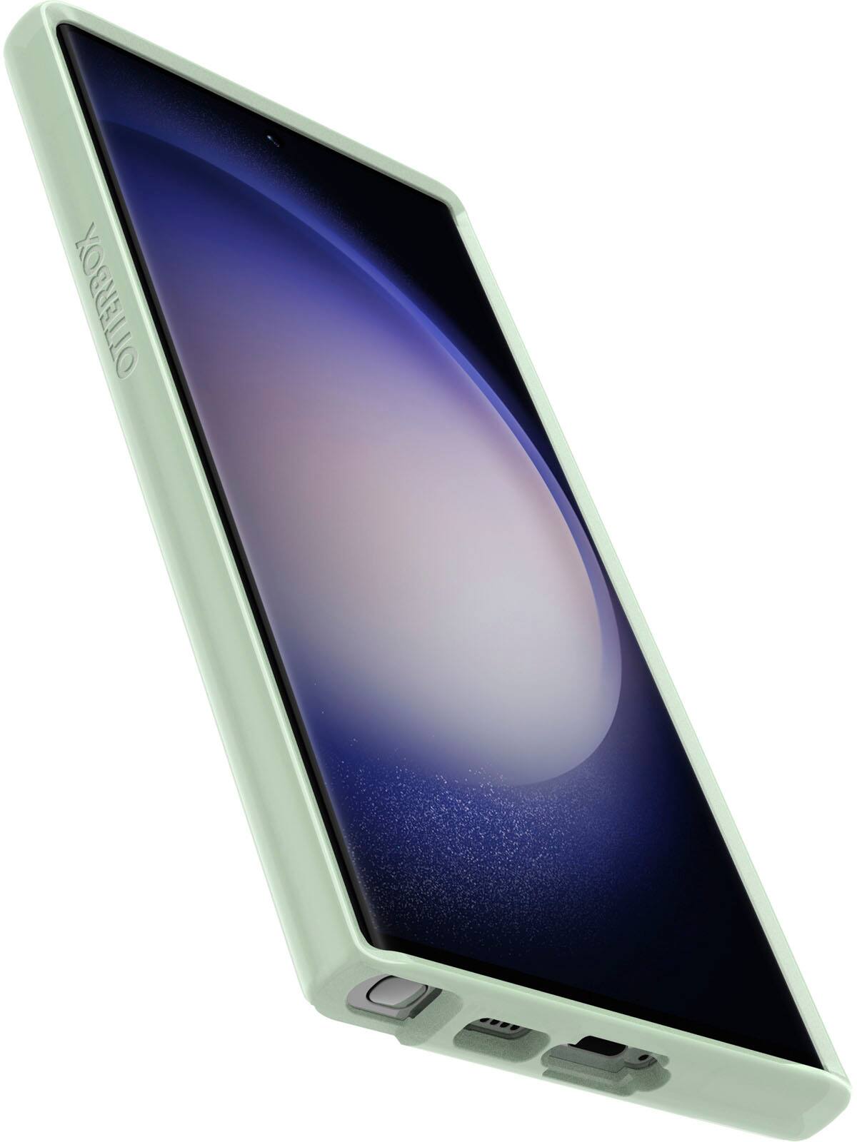 Angle. OtterBox - Symmetry Series Soft Shell for Samsung Galaxy S23 Ultra - Sage Advice.