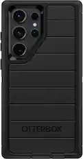 Front. OtterBox - Defender Series Pro Hard Shell for Samsung Galaxy S23 Ultra - Black.