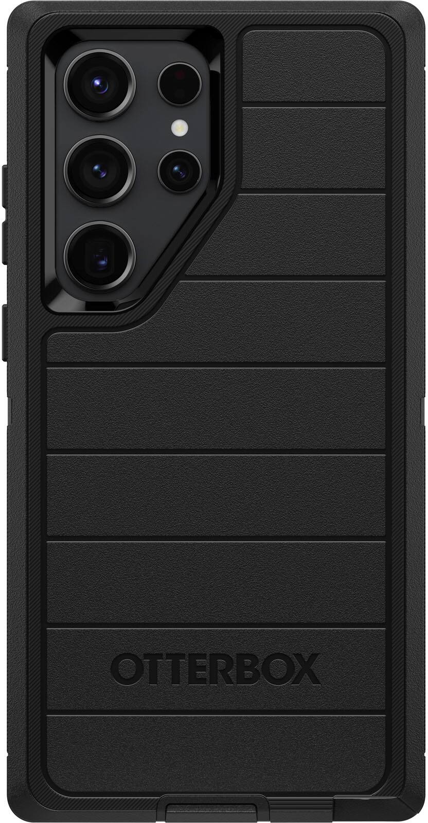 Front. OtterBox - Defender Series Pro Hard Shell for Samsung Galaxy S23 Ultra - Black.