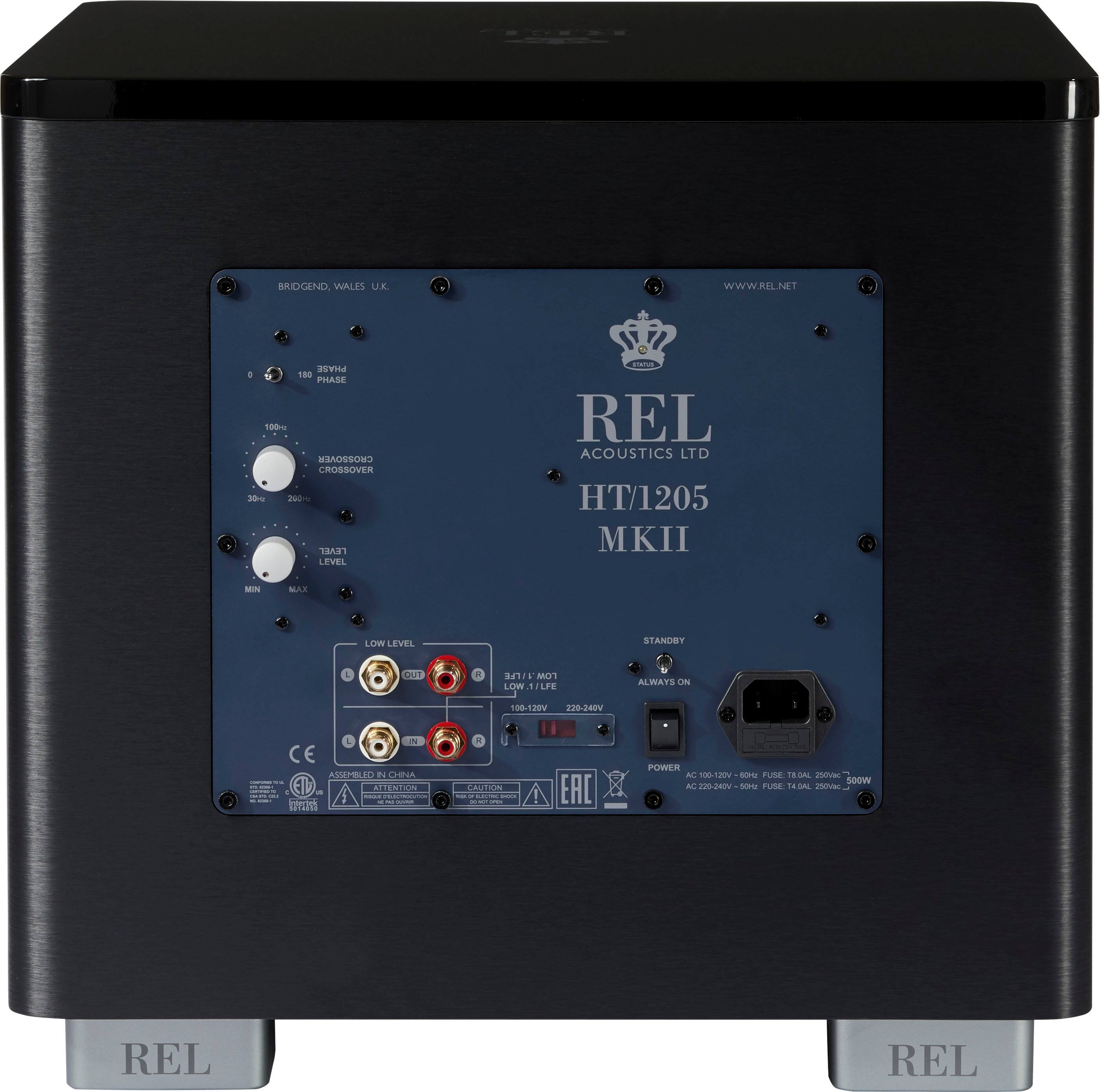 Back. REL - HT/1205 MKII Subwoofer - Black.