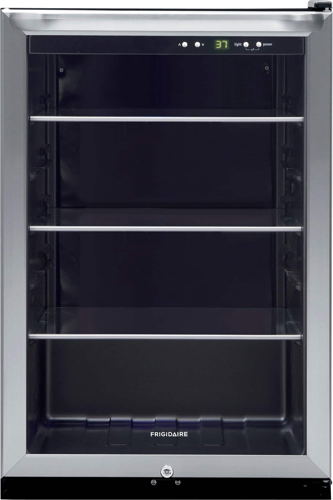 Front. Frigidaire - 4.6 Cu. Ft. 138 12 oz. Can Capacity Beverage Center - Stainless Steel.