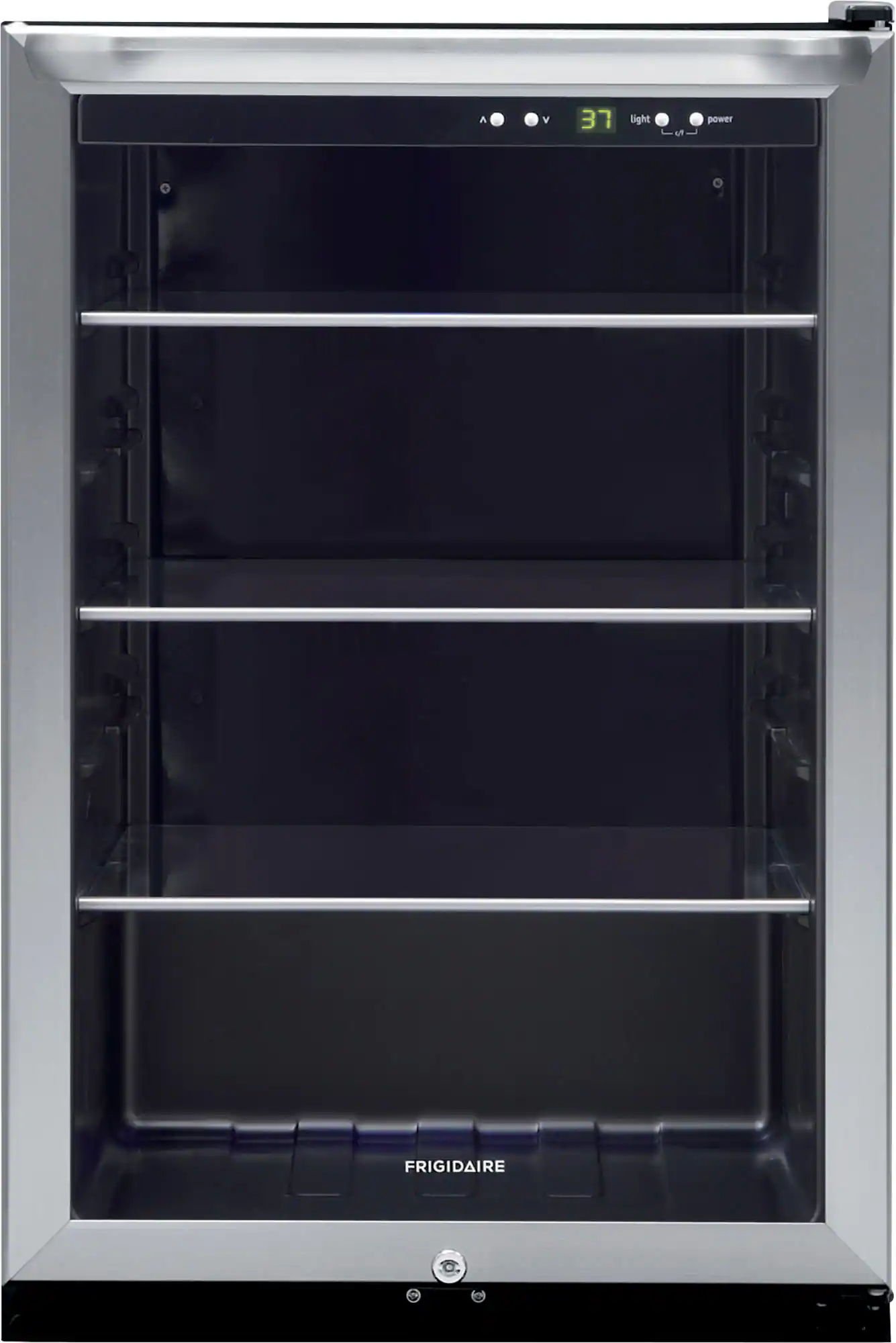 Front. Frigidaire - 4.6 Cu. Ft. 138 12 oz. Can Capacity Beverage Center - Stainless Steel.