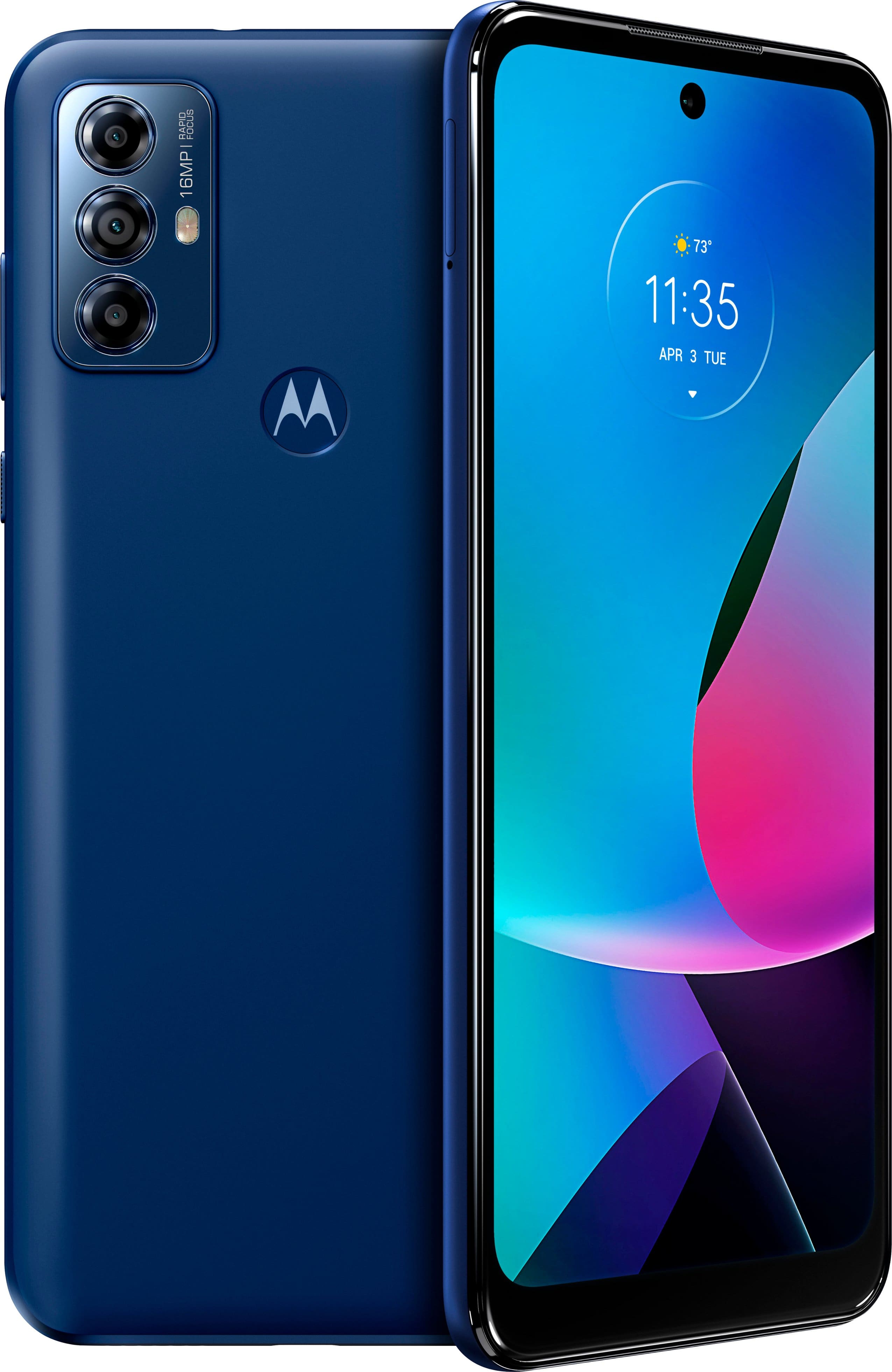 Front. Motorola - Moto G Play 2023 32GB (Unlocked) - Navy Blue.