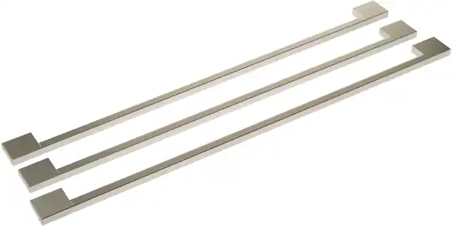 Front. Monogram - Minimalist Handle Kit for Select Monogram Refrigerators - Silver.