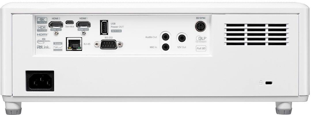 Back View: Optoma - GT1090HDRx 1080p DLP Projector with High Dynamic Range - White