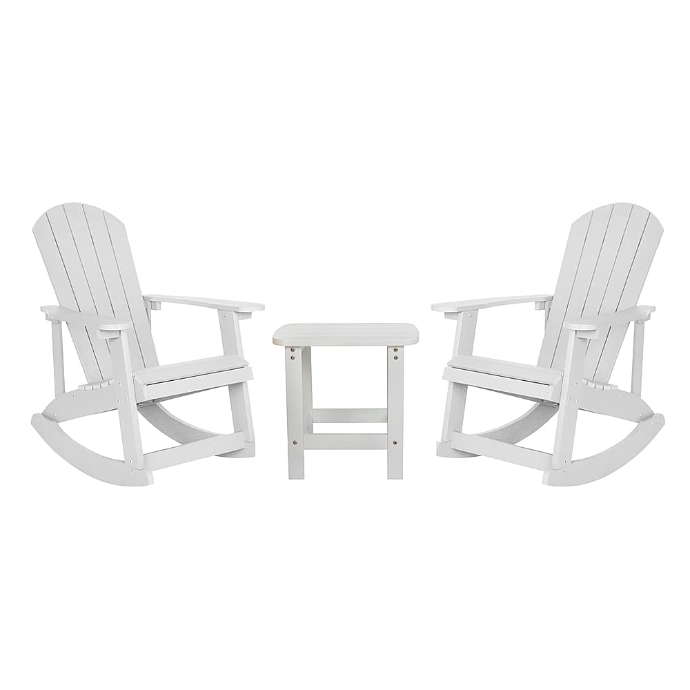 Alamont Home - Savannah Outdoor Rectangle Cottage Resin 3 Piece Patio Set - White - Front_Zoom