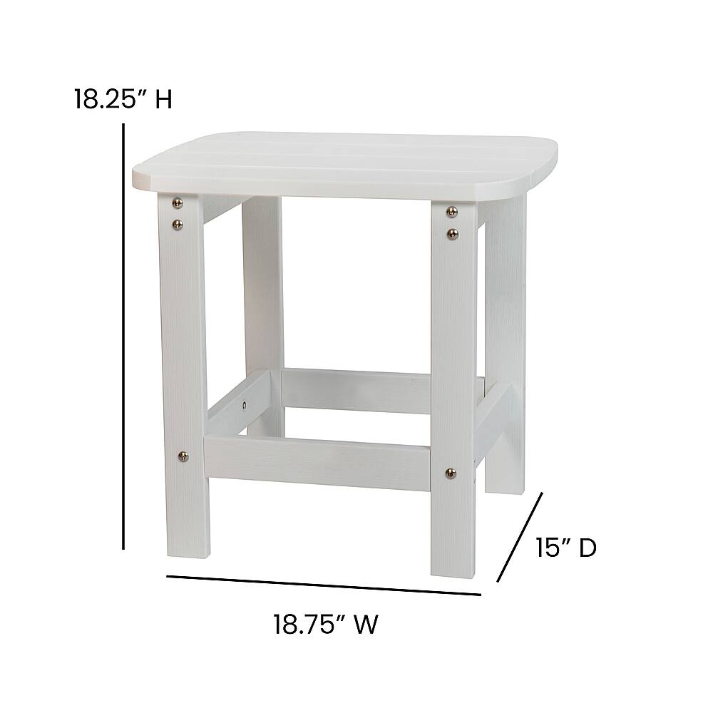 Alt View 14. Alamont Home - Savannah Outdoor Rectangle Cottage Resin 3 Piece Patio Set - White.