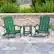 Alt View 11. Alamont Home - Charlestown Indoor/Outdoor Adirondack Style Side Table and 2 Chair Set in Green - Green.