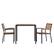 Front. Alamont Home - Lark Outdoor Square Modern 3 Piece Patio Set - Teak.