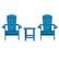 Front. Alamont Home - Charlestown Outdoor Rectangle Cottage Resin 3 Piece Patio Set - Blue.
