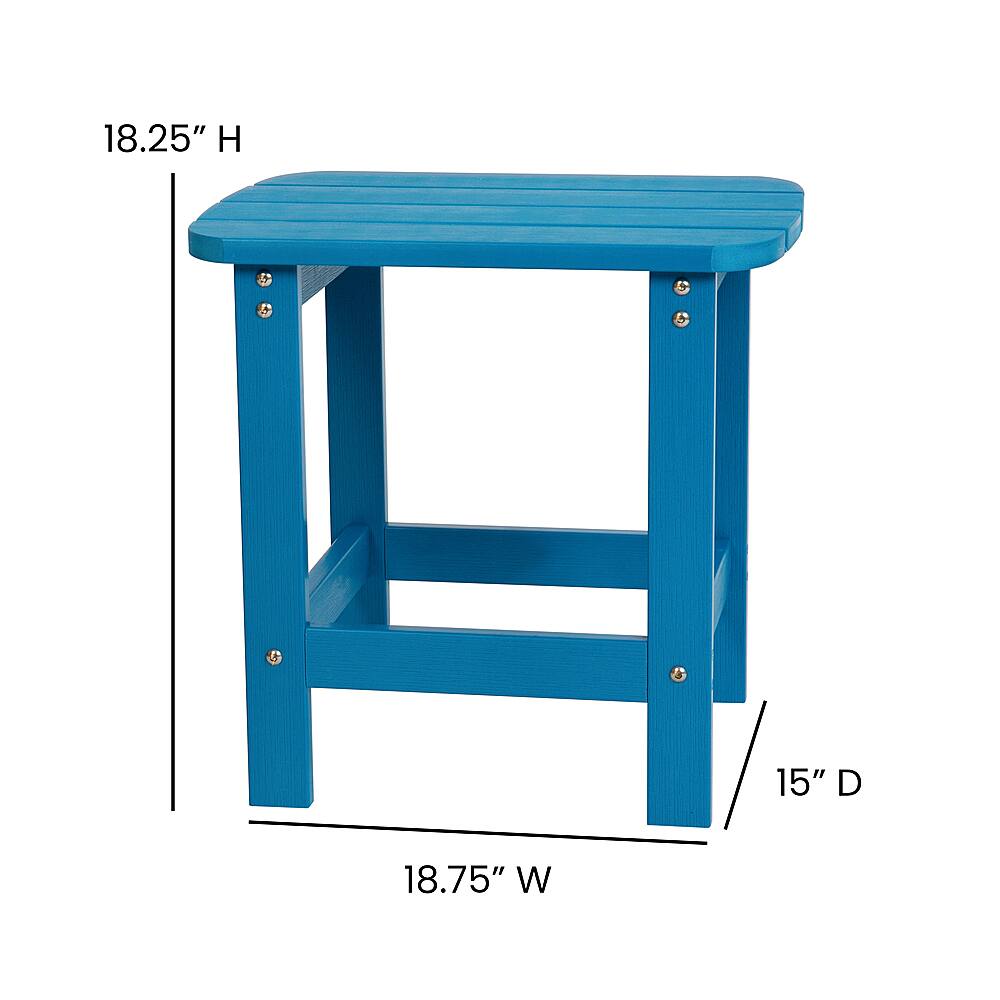 Alt View 13. Alamont Home - Charlestown Outdoor Rectangle Cottage Resin 3 Piece Patio Set - Blue.