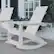 Alt View 12. Alamont Home - Finn Modern 2-Slat Adirondack Poly Resin Rocking Chair for Indoor/Outdoor Use - White - White.
