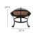Alt View 13. Flash Furniture - Savannah Rocking Patio Chairs and Fire Pit - Black.