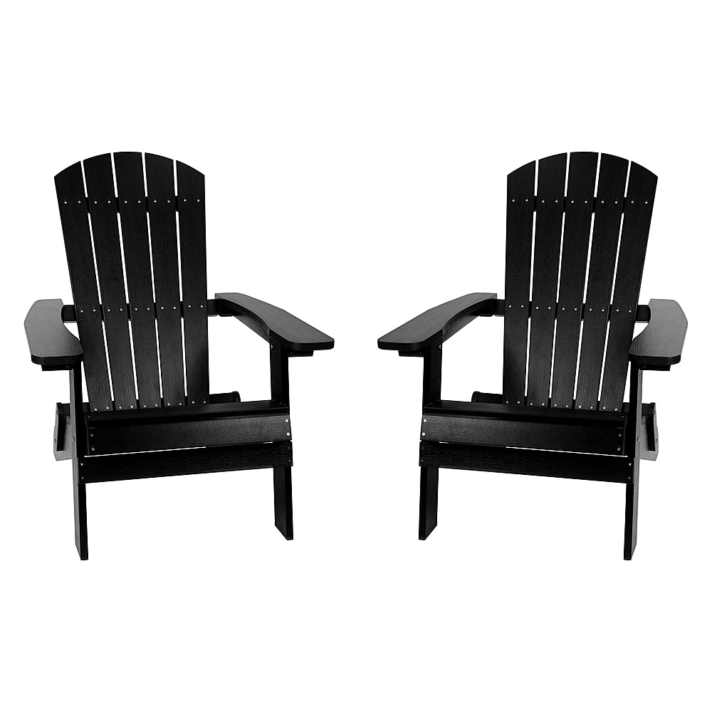 Alamont Home - Charlestown Adirondack Chair (set of 2) - Black - Front_Zoom