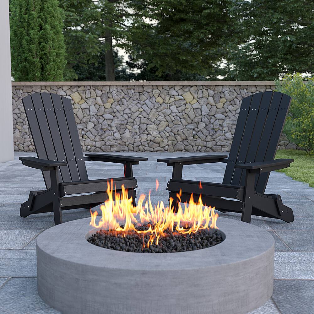 Alt View 12. Alamont Home - Charlestown Adirondack Chair (set of 2) - Black.