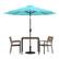 Front. Alamont Home - Lark Outdoor Square Modern 5 Piece Patio Set - Teal.