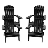 Alamont Home - Charlestown Adirondack Chair (set of 4) - Black - Front_Zoom
