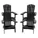 Front. Alamont Home - Charlestown Adirondack Chair (set of 4) - Black.