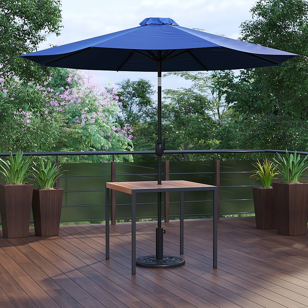 Alt View 11. Alamont Home - Lark Outdoor Square Modern  3 Piece Patio Set - Navy.