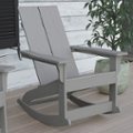 Alt View Zoom 15. Flash Furniture - Finn Modern 2-Slat Adirondack Poly Resin Rocking Chair for Indoor/Outdoor Use - Gray.