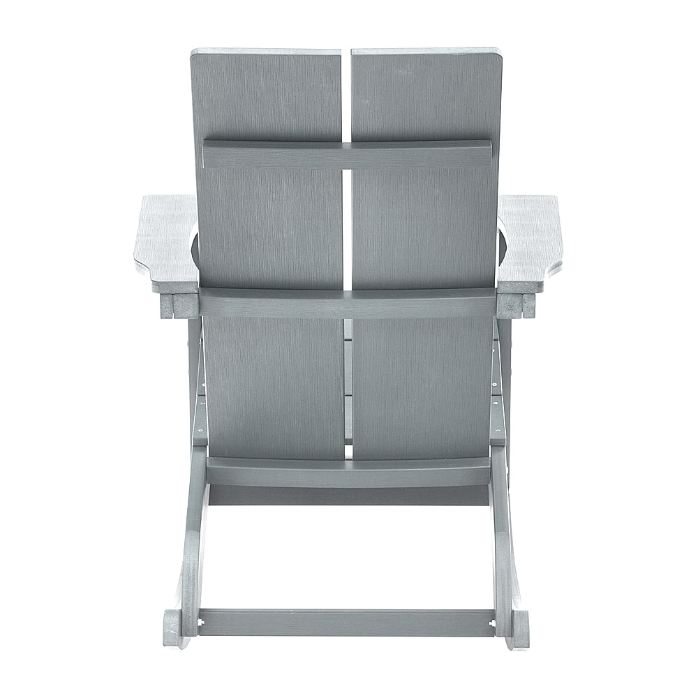 Alt View 16. Alamont Home - Finn Modern 2-Slat Adirondack Poly Resin Rocking Chair for Indoor/Outdoor Use - Gray - Gray.