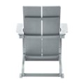 Alt View Zoom 16. Flash Furniture - Finn Modern 2-Slat Adirondack Poly Resin Rocking Chair for Indoor/Outdoor Use - Gray.