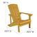 Alt View 12. Alamont Home - Charlestown Indoor/Outdoor Adirondack Style Side Table and 2 Chair Set in Yellow - Yellow.