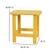 Alt View 13. Alamont Home - Charlestown Indoor/Outdoor Adirondack Style Side Table and 2 Chair Set in Yellow - Yellow.