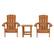 Front. Alamont Home - Charlestown Indoor/Outdoor Adirondack Style Side Table and 2 Chair Set in Teak - Teak.