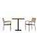 Front. Alamont Home - Lark Outdoor Square Modern 3 Piece Patio Set - Teak.