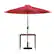 Front. Alamont Home - Lark Outdoor Square Modern 3 Piece Patio Set - Red.