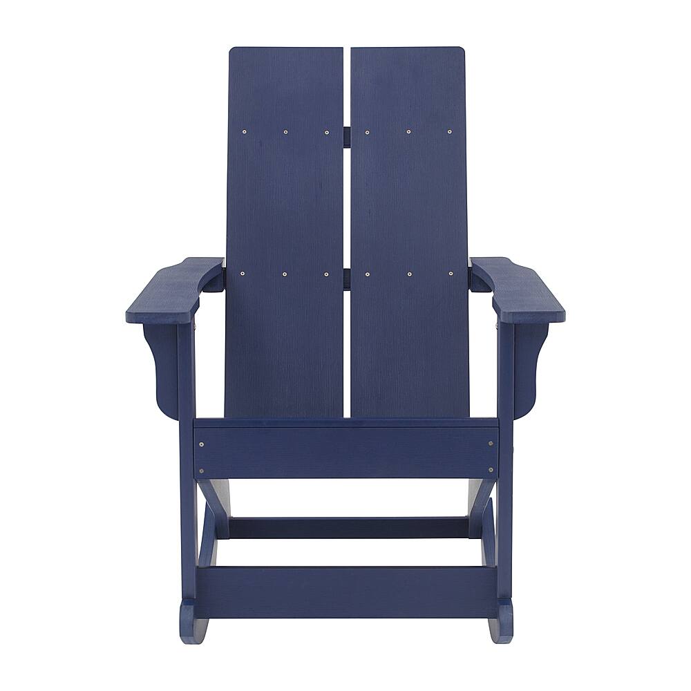 Flash Furniture – Finn Modern 2-Slat Adirondack Poly Resin Rocking Chair for Indoor/Outdoor Use – Navy Sansujyuku sansujyuku.com