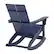 Alt View 19. Alamont Home - Finn Modern 2-Slat Adirondack Poly Resin Rocking Chair for Indoor/Outdoor Use - Navy - Navy.