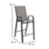 Alt View 13. Flash Furniture - Brazos Outdoor Square Modern Steel 5 Piece Patio Set - Gray.