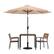 Front. Alamont Home - Lark Outdoor Square Modern 5 Piece Patio Set - Tan.