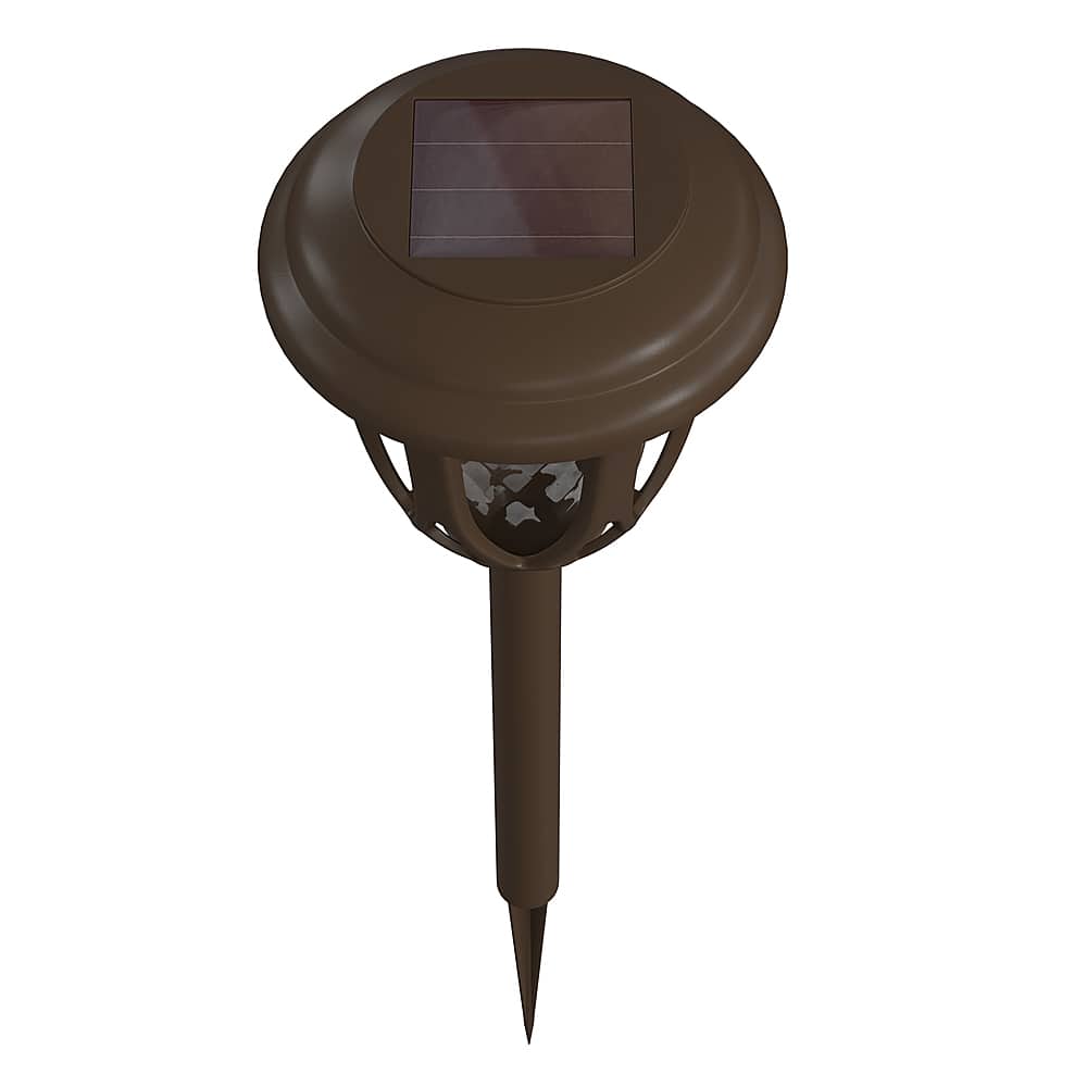 Alt View 14. Alamont Home - Hess All-Weather Tulip Design Solar Powered LED Garden & Pathway Lights - Brown.