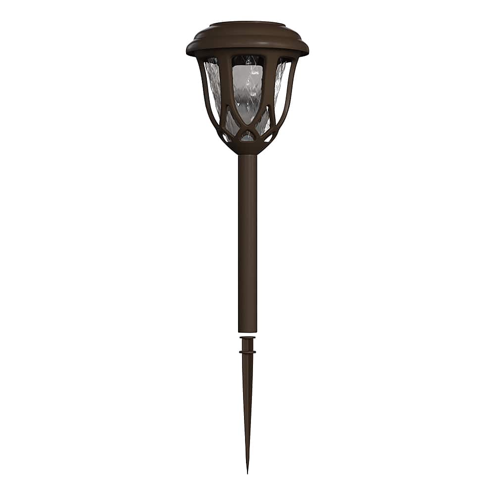 Alt View 15. Alamont Home - Hess All-Weather Tulip Design Solar Powered LED Garden & Pathway Lights - Brown.