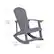 Alt View 13. Alamont Home - Savannah Set of 2 Poly Resin Adirondack Rocking Chairs with 1 Side Table in Gray - Gray.