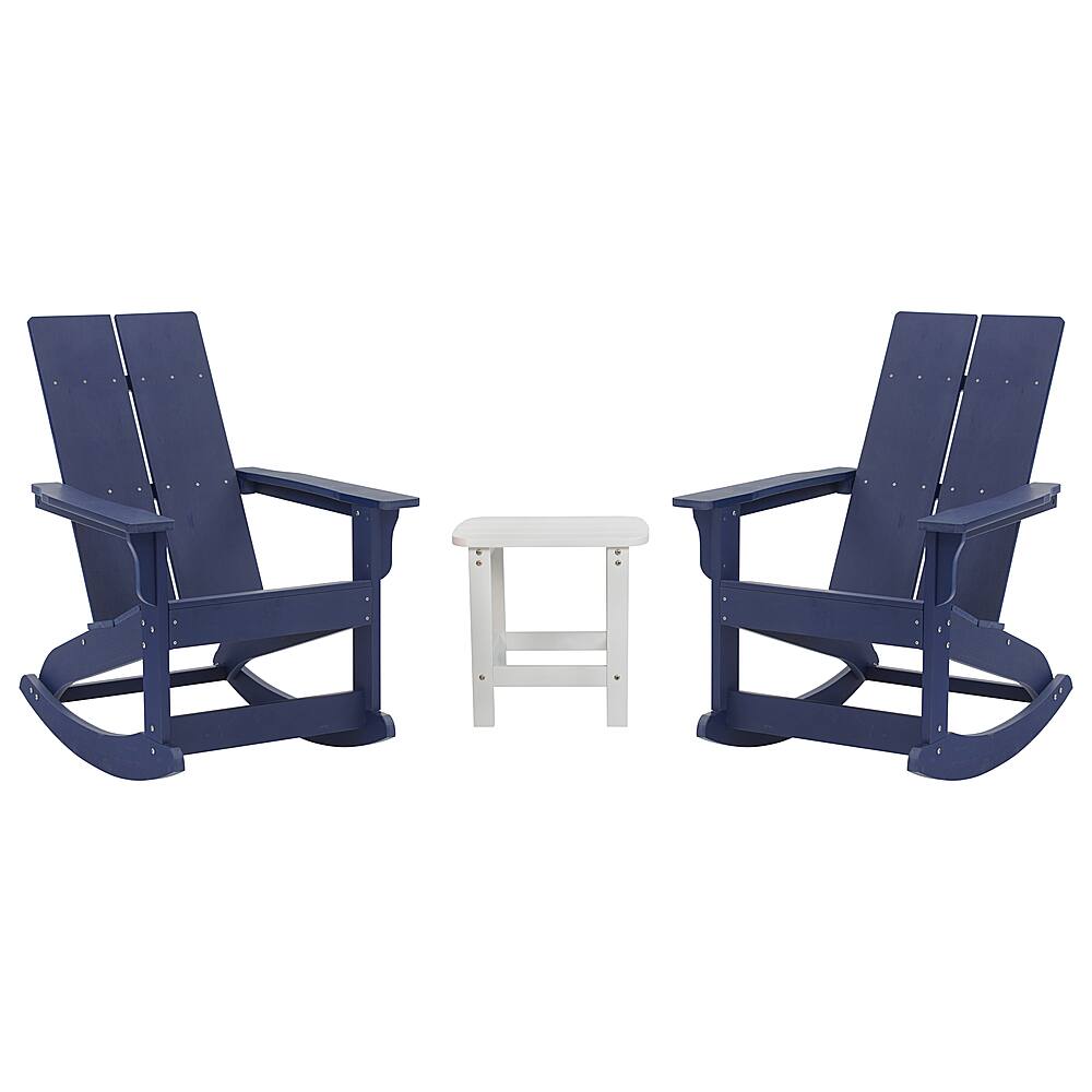 Best Buy: Alamont Home Finn 2 Navy Modern Dual Slat Poly Resin ...