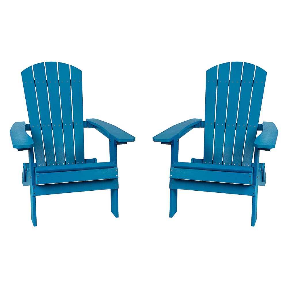 Front. Alamont Home - Charlestown Adirondack Chair (set of 2) - Blue.