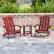 Alt View 11. Alamont Home - Charlestown Indoor/Outdoor Adirondack Style Side Table and 2 Chair Set in Red - Red.