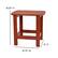 Alt View 13. Alamont Home - Charlestown Indoor/Outdoor Adirondack Style Side Table and 2 Chair Set in Red - Red.