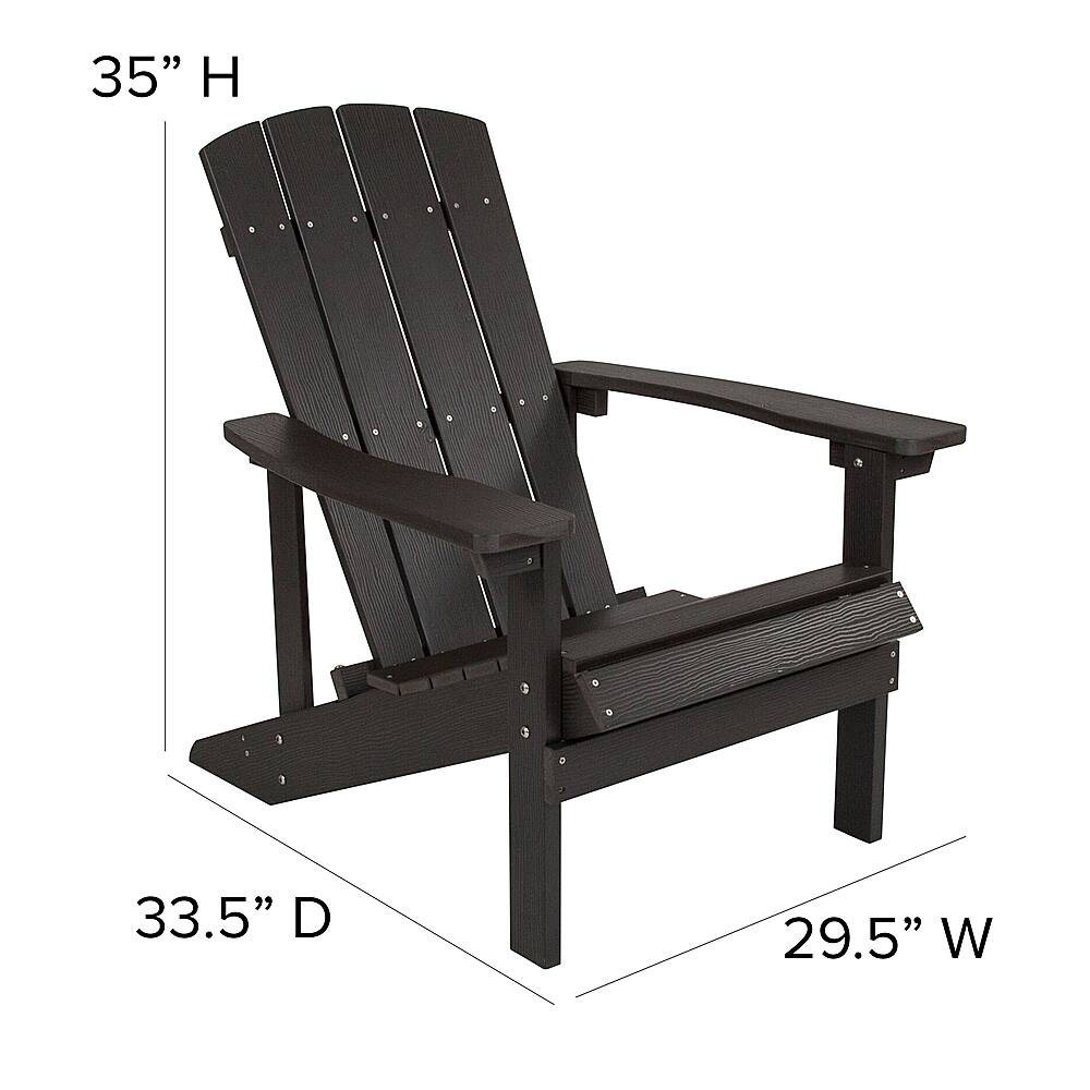 Alt View 12. Alamont Home - Charlestown Indoor/Outdoor Adirondack Style Side Table and 2 Chair Set in Black - Black.