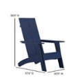 Alt View Zoom 13. Flash Furniture - Sawyer Set of 2 Modern Dual Slat Back Indoor/Outdoor Adirondack Style Chairs - Navy.