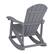 Alt View 19. Alamont Home - Savannah Adirondack Style Poly Resin Wood Rocking Chair for Indoor/Outdoor Use - Black - Light Gray.